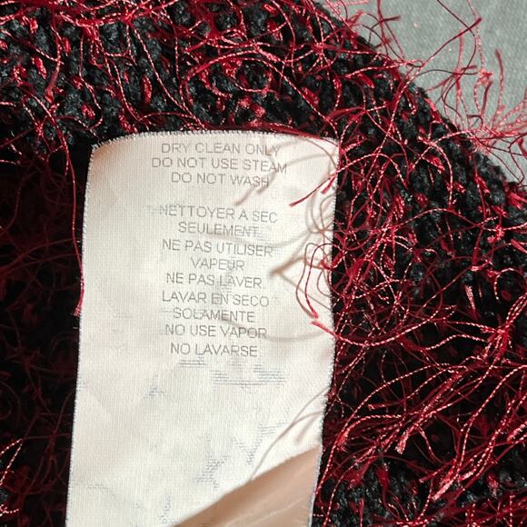 Karen Kane Lifestyle Sweater Womens Size 3X Red Knit Hairy Pullover Long Sleeves - Picture 7 of 9